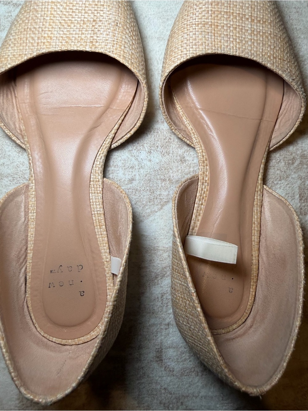 A New Day Julie Beige Pointed Toe D’Orsay Ballet Flats Women’s 8 - Picture 6 of 9